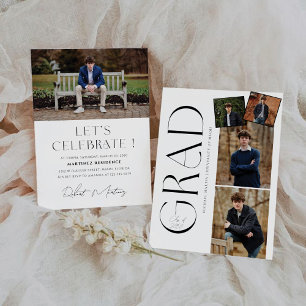 Minimal Graduation Party with Photo Invitation
