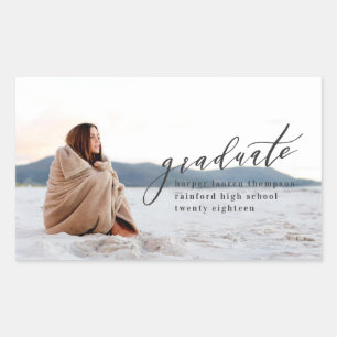 MINIMAL GRADUATION RECTANGULAR STICKER