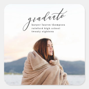 MINIMAL GRADUATION SQUARE STICKER