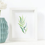 Minimal Green and White Botanical Print<br><div class="desc">Spruce up your home decor with this minimal green and white botanical print was created using my original watercolor art. Charming when framed and hung on a gallery wall in your living room, office or bedroom. It goes perfectly with a garden or coastal motif. It also makes a nice gift....</div>