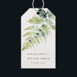 Minimal Green Watercolor Fern Foliage Wedding Gift Tags<br><div class="desc">If you need any further customisation or any other matching items,  please feel free to contact me at yellowfebstudio@gmail.com</div>