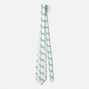 Minimal green yellow Great Dane Tie
