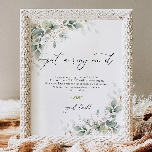 Minimal Greenery Put A Ring On It Sign (Creator Uploaded)