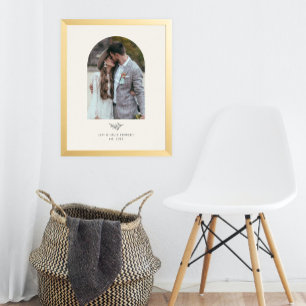 Minimal Greenery Wedding Family  Photo Print