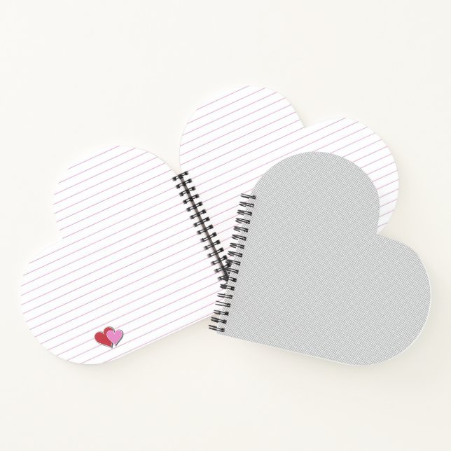 Minimal Grey Polka Dot Pattern  Notebook (Inside)