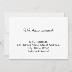 minimal grey we have moved add name address text invitation