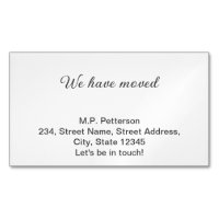 minimal grey we have moved add name address text