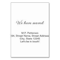 minimal grey we have moved add name address text