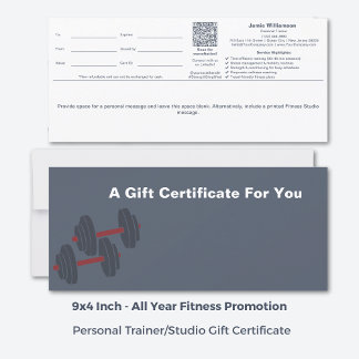 Minimal Grey White Wellness Gift Certificate