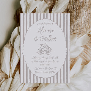 Minimal Hand Drawn Wedding Invitation