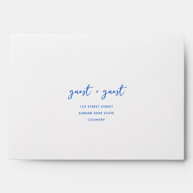 Minimal Hand Drawn Whimsical Doodle Wedding Envelope (Front)