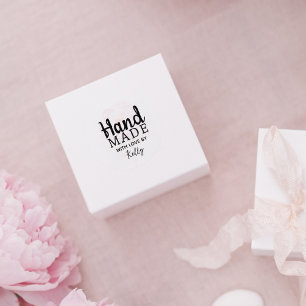 Minimal Handmade, Script  Rubber Stamp
