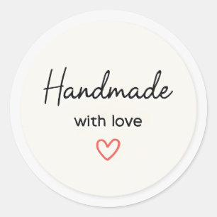 Minimal handmade with love sticker