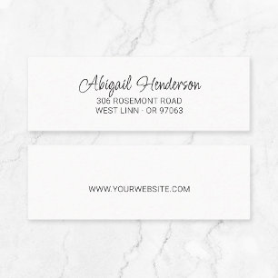 Minimal Handwritten 10a   Mini Business Card
