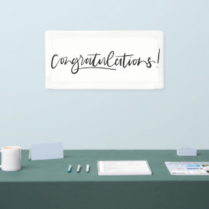 Minimal Handwritten congratulations banner