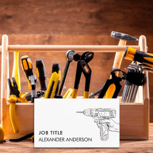 Minimal Handyman Services Tool Maintenance  Business Card