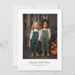 minimal happy new year card