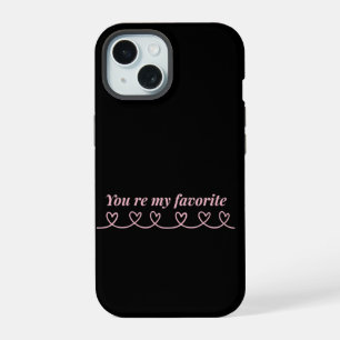 Minimal Heart Arrow Valentine T-Shirt iPhone 15 Case
