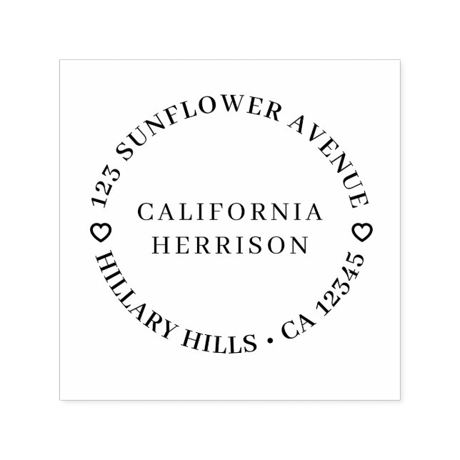 Minimal Heart Design | Custom Return Address Stamp (Design)