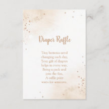 Minimal Heart Diaper Raffle Card – Modern Blush