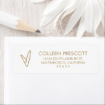Minimal Heart Return Address Label Stickers G400<br><div class="desc">Our self addressed return mailing labels feature a minimal heart design and classic typography - The perfect addition to your wedding or holiday stationery. This item is part of our Gwen wedding collection,  G400. Please search our store for matching items.</div>