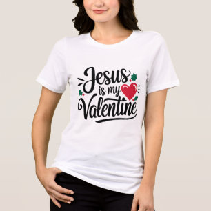 Minimal Heart Valentine – Cute Love Graphic Valent Tri-Blend Shirt