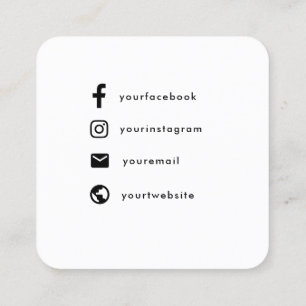 Minimal Hello   Modern Clean Simple White  Calling Card