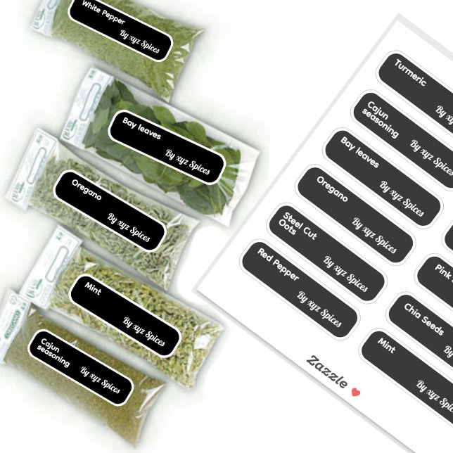 Minimal Herbs and Spices Labels with brand name (Creator Uploaded)