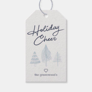 Minimal Holiday Cheer Gift Tags
