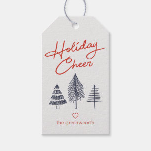 Minimal Holiday Cheer Gift Tags