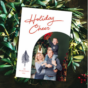 Minimal Holiday Cheer Photo Card