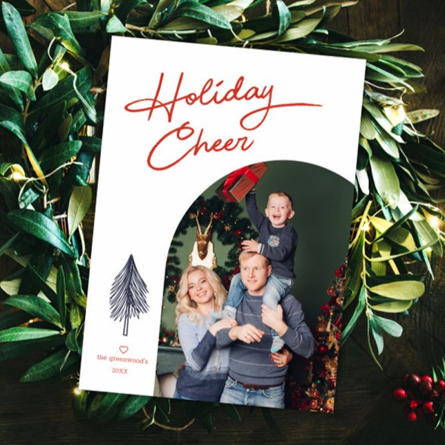 Minimal Holiday Cheer Photo Card  (Creator Uploaded)