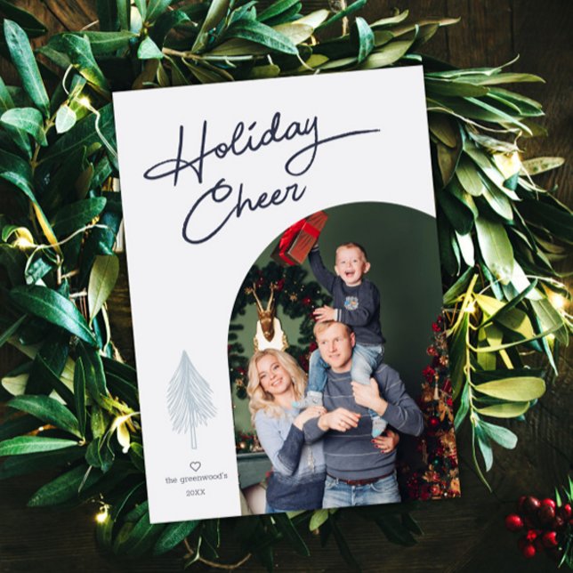 Minimal Holiday Cheer Photo Card  (Creator Uploaded)