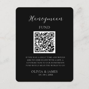 Minimal Honeymoon Fund Request QR Code Card