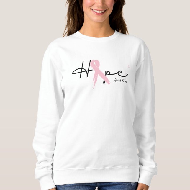 Minimal Hope Breast Cancer  Sweatshirt (Front)