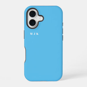 Minimal Initial Letter Monogram Modern Stylish iPhone 16 Case