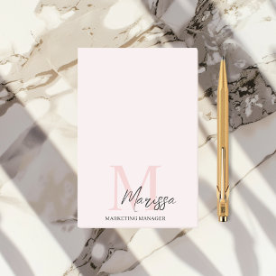 Minimal  Initial & Personalised Post-it Notes