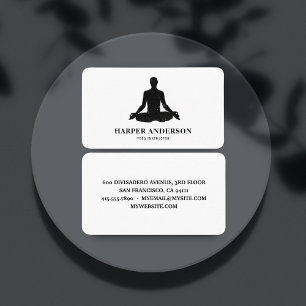 Minimal Inspiration Yoga Instructor Professional Business Card