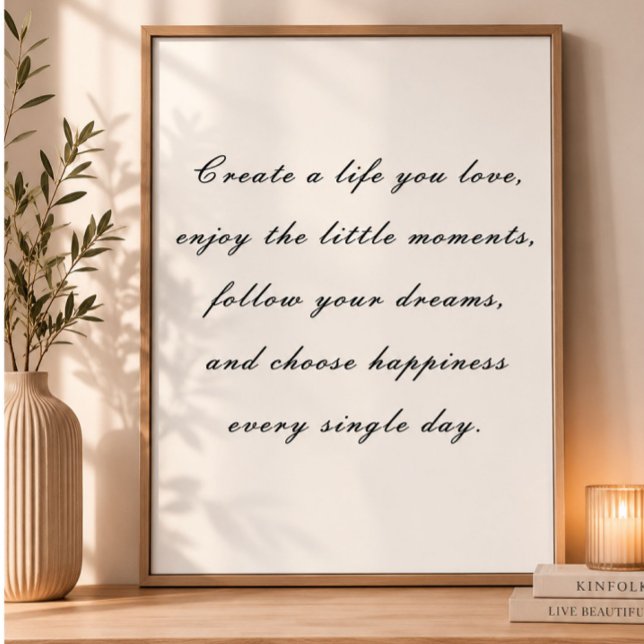 Minimal Inspirational Quote Typography Wall Art (Creator Uploaded)