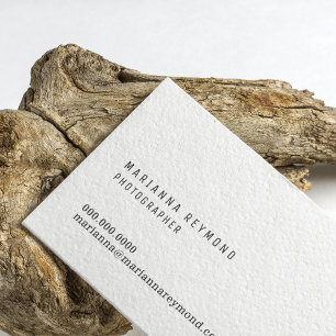 minimal introduction contact modern photographer business card