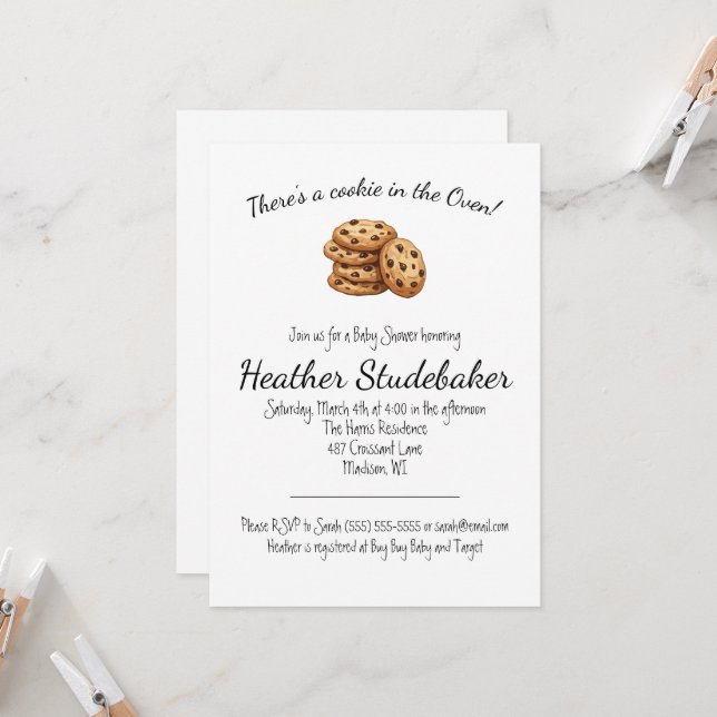 Minimal Invitation | freshly baked (Front/Back In Situ)