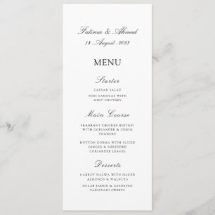 Minimal Islamic Muslim Nikah Wedding Menu