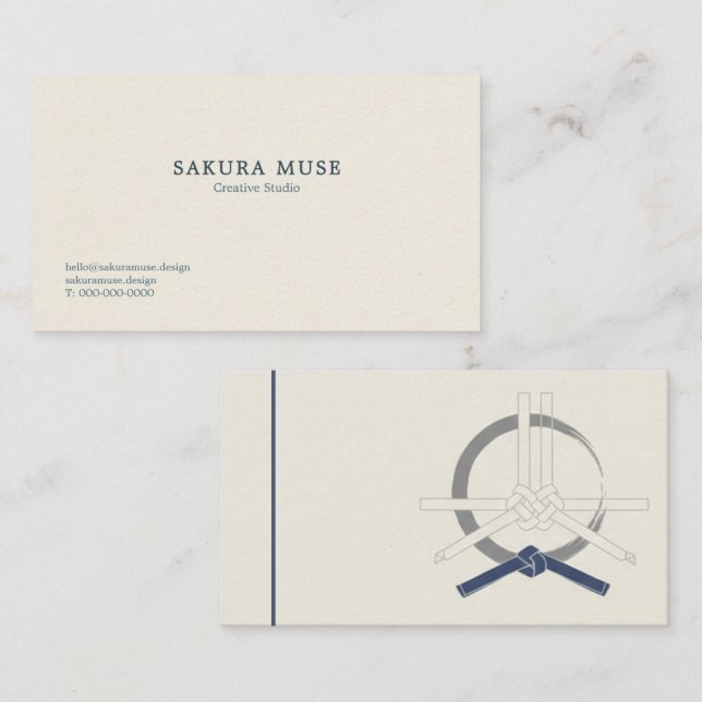 Minimal Japanese Business Card  (Front/Back)