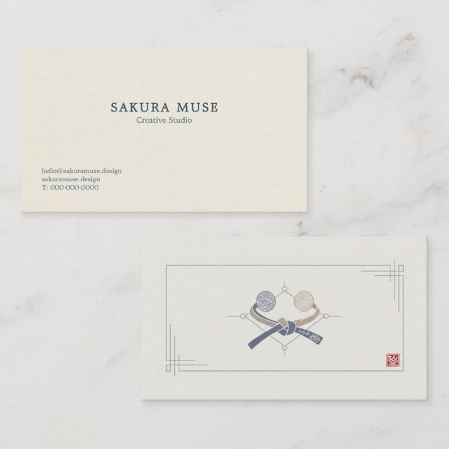 Minimal Japanese Business Card  (Front/Back)