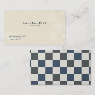 Minimal Japanese Kamon Business Card – Modern