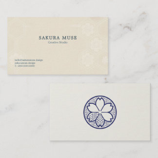 Minimal Japanese Kamon Business Card – Modern