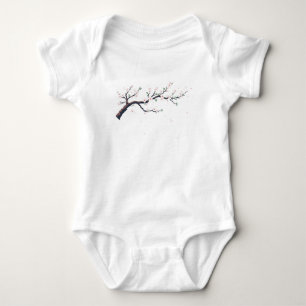 Minimal Japanese Tree Branch Baby Bodysuit