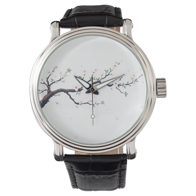 Minimal Japanese Tree Branch eWatch Watch (Front)