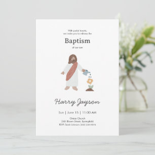 Minimal Jesus Baptism Invitation