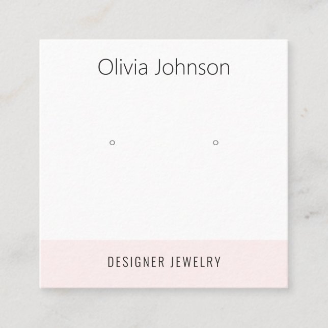 Minimal Jewellery Earring Display Business Card (Front)